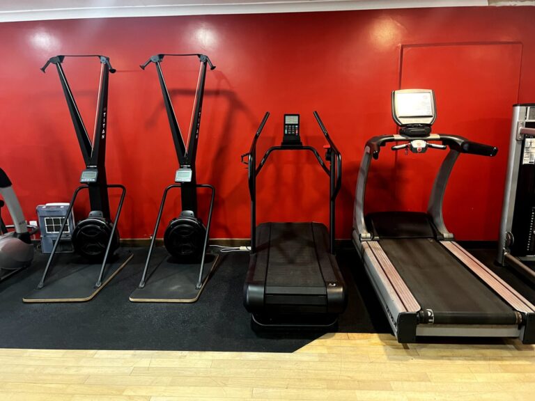 ski erg cardio machines, incline treadmill and a regular treadmill in the gym at atlantis in tiptree essex