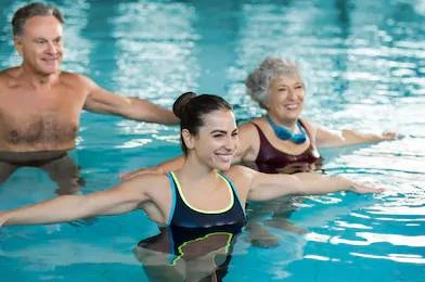 Aqua class in the swimming pool at Atlantis Tiptree
